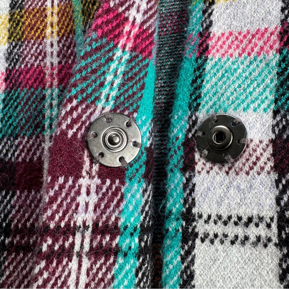Anthropologie Rosetta Multi-color Plaid Sweater Jacket - XS - Picture 9 of 9